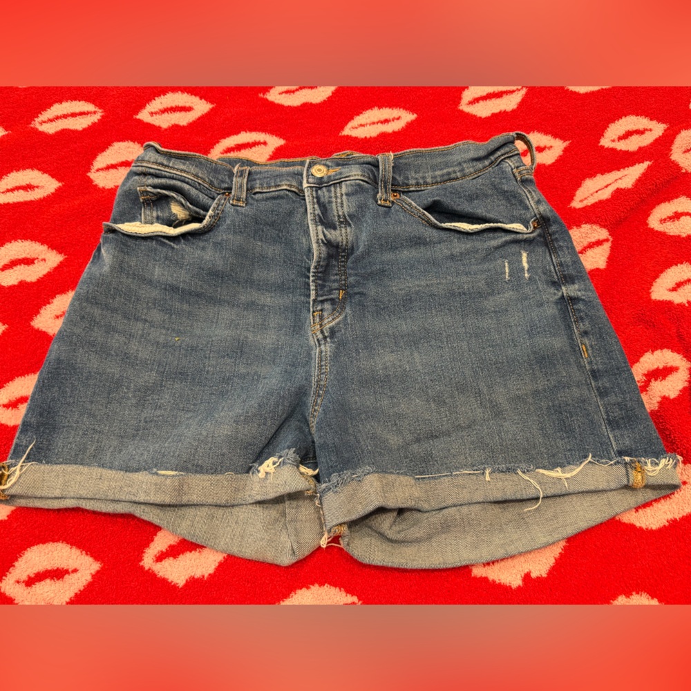 Old Navy Sky-High Blue Denim Shorts sz 14